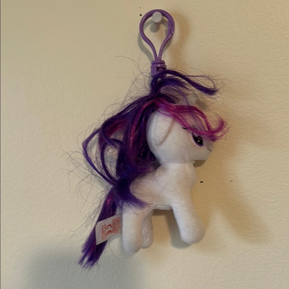 Rarity My Little Pony TY Plush Keychain - Picture 2 of 3
